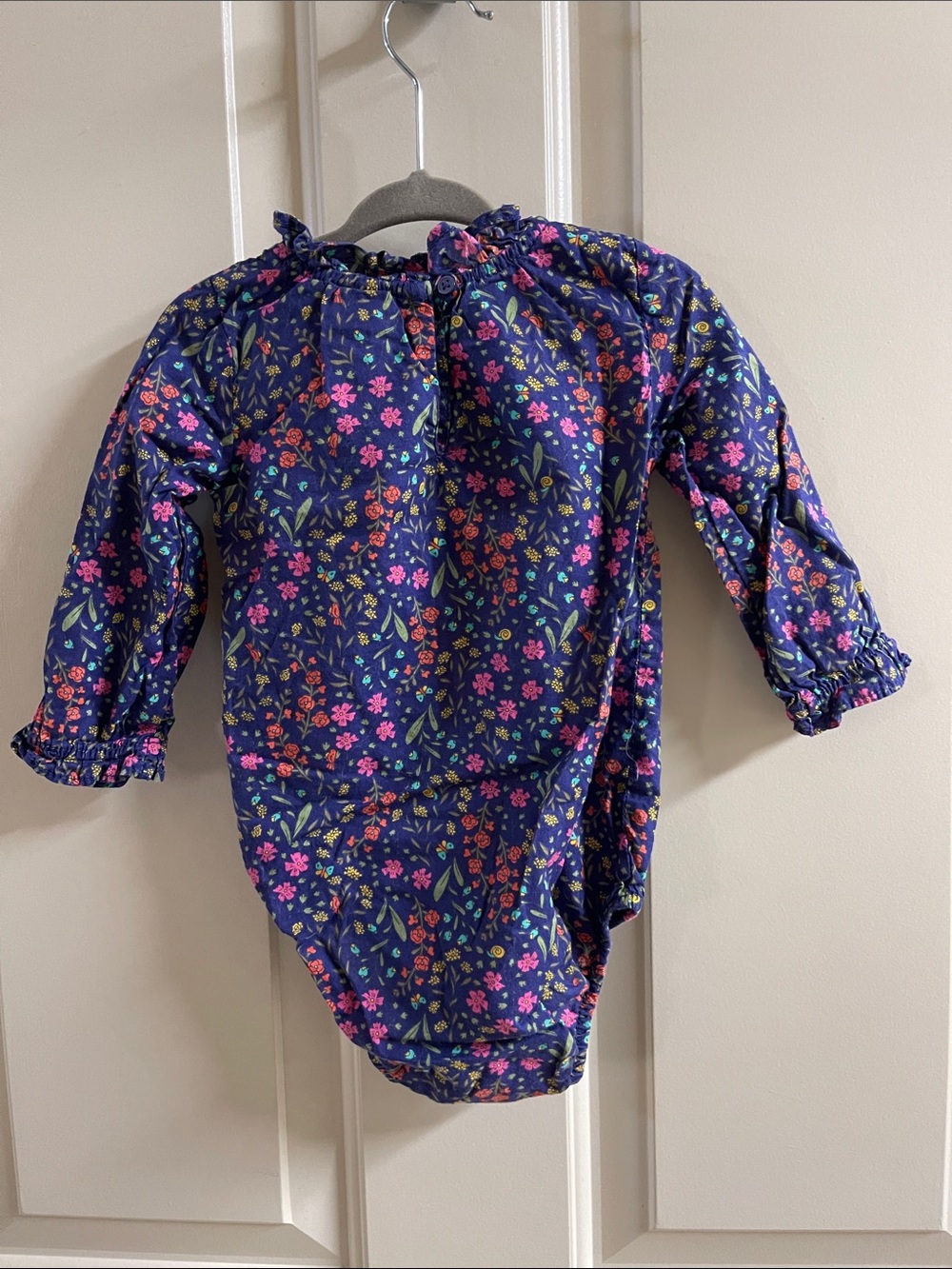 OshKosh B'gosh Hot Pink Corduroy Overalls, and matching Floral Shirt - Picture 7 of 12